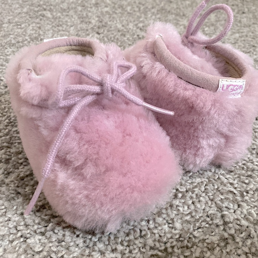 UGG fuzzy infant booties